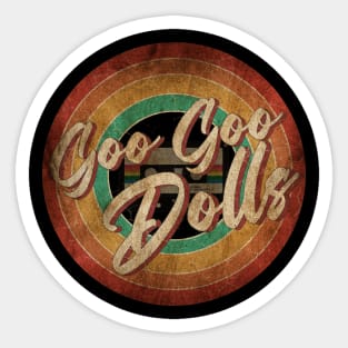 Goo Goo Dolls Vintage Circle Art Sticker